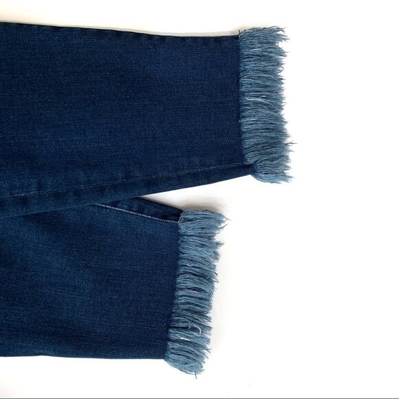 Frame Le Skinny de Jeanne Crop Frayed Hem Jeans Size 29 - Picture 8 of 8